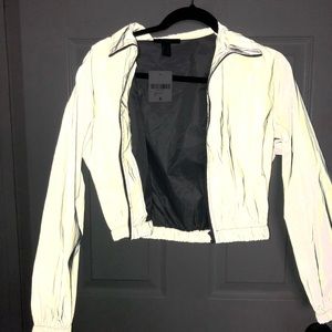 FOREVER 21: casual zip up reflective windbreaker